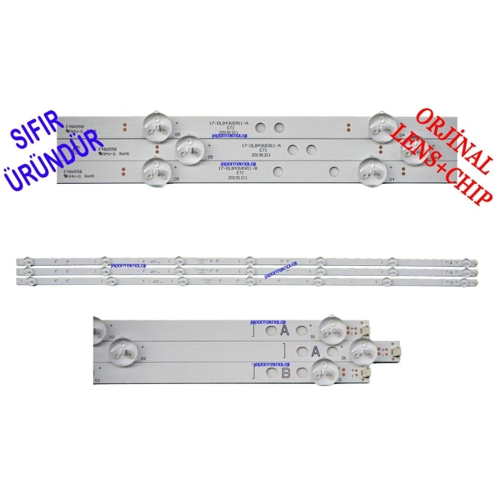 43LL2A63DT 17DLB43VER8-B (7 LEDLİ) 80 CM - Tv Led Bar