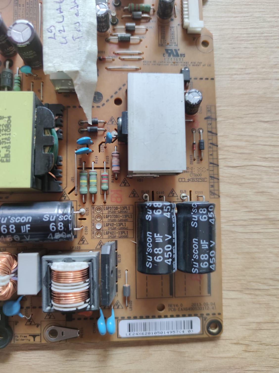 Lgp3739-13pl1 EAX64905301 , (2.3) , (2.2) , LGP3739-13PL1 , LG , 39LN5300 , Power Board , Besleme Kartı