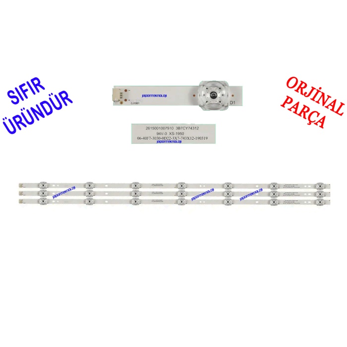 PROFİLO, 39PA200E, LED BAR, BACKLIGHT, 06-40F7-3030-0D22-3X7-743X12, LE39D91, 06-40F7-3030-OD22-3X7-743X12