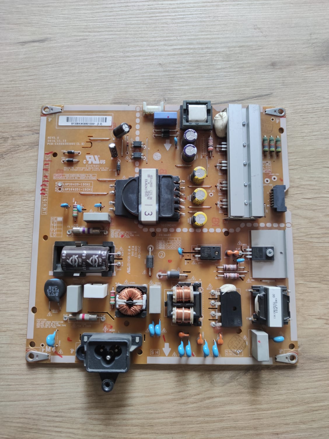 EAX66203001 , 1.6 , REV2.0 , LGP3942D-15CH1 , POWER BOARD , LG BESLEME