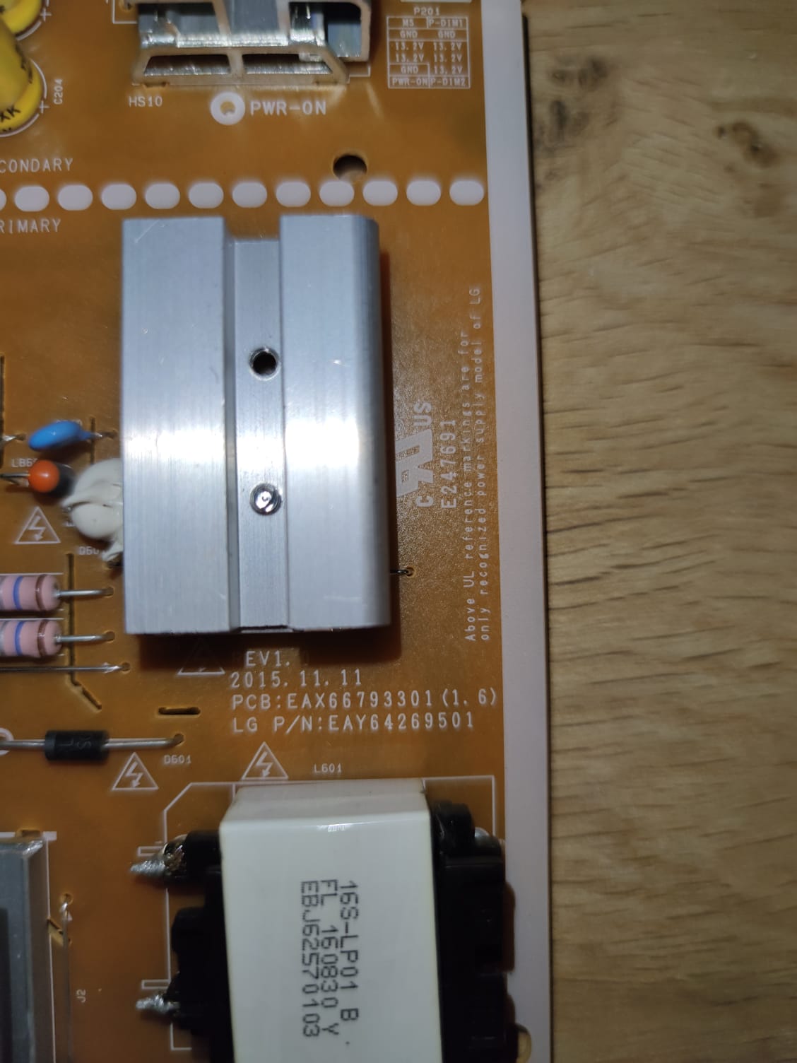 Eax66793301 EAX66793301 , 1.6 , EAY64269501 , REV1.0 , LGP43D1MU-16CH2 , POWER BOARD , LG BESLEME