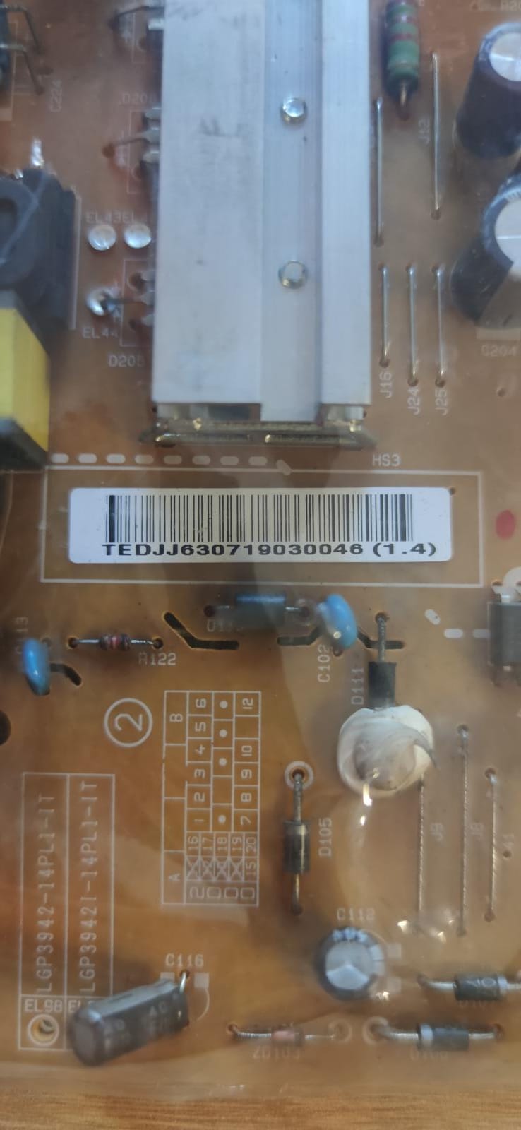EAX65628601 , (1.3) , LGP3942I-14PL1-IT , LG , 42LB580N , D LED , HC420DUN-VAHS2-51XX , LC420DUE F A4 , Power Board , Besleme Kartı ,