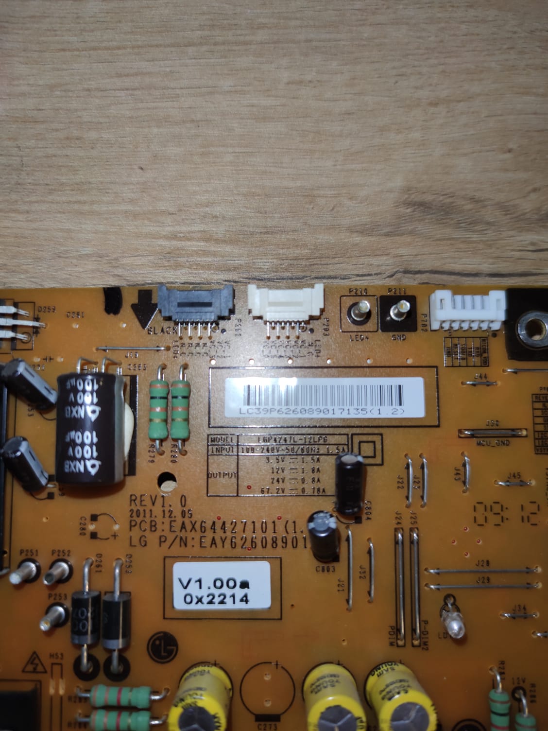 Eax64427101 LG, 42LS5600 TV BESLEME KARTI, EAX64427101 (1.6), EAY62608901